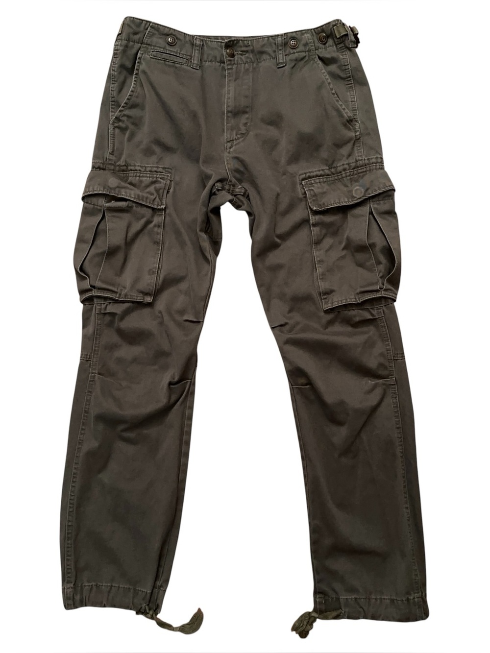 Mnml Cargo Pants Mens Size 32 Military Paratrooper Adjustable Waist Army Green